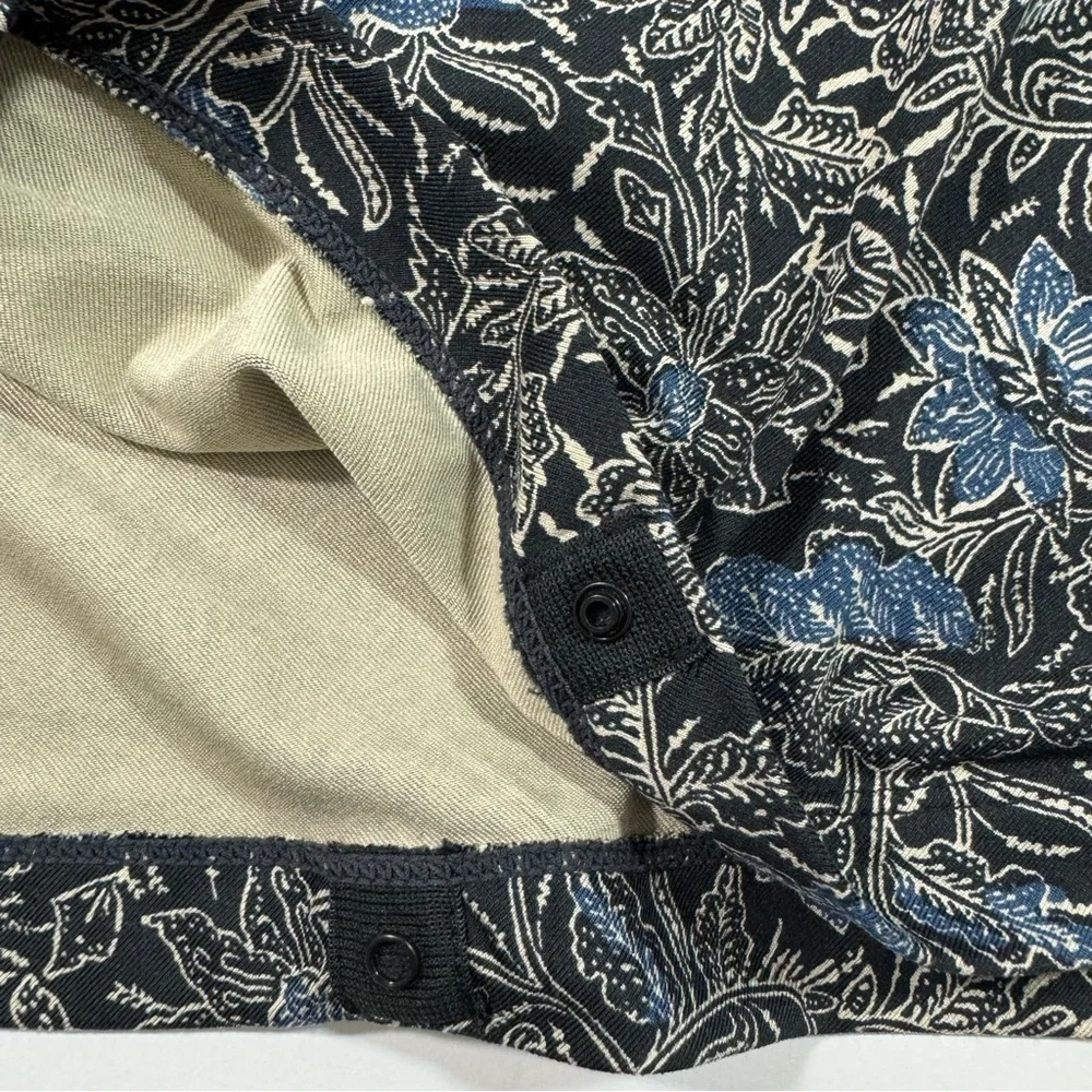 Title Nine Buttah Majorelle Dress Swift Snap Black Floral - Picture 5 of 8